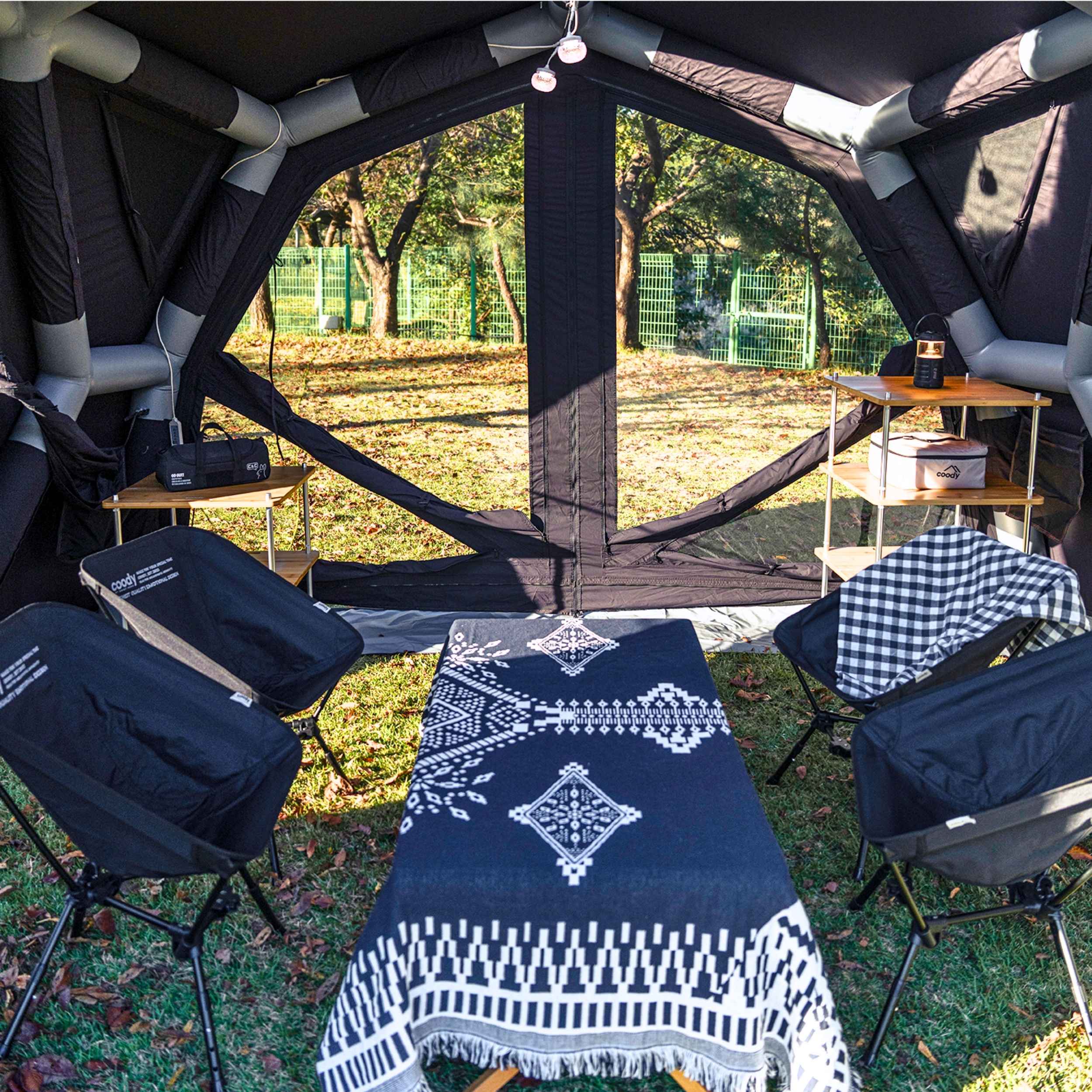 Coody Hub Pro Black - Inflatable Tent for Camping (2-6 Person)