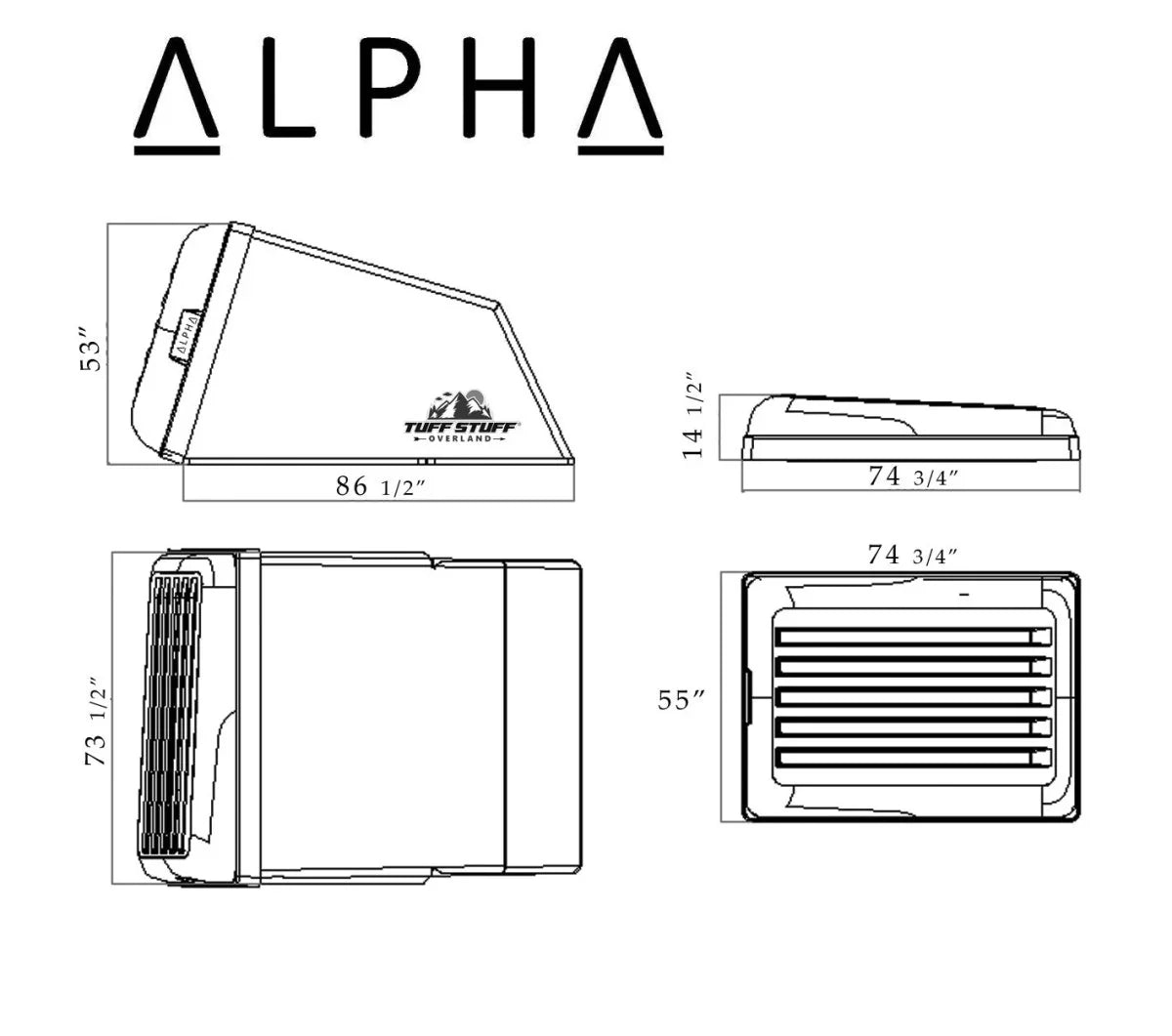Alpha Hardshell Rooftop Tent – ABS – 2–3 Person – Black – All-Season Overland Shelter | Backcountry Sportsman