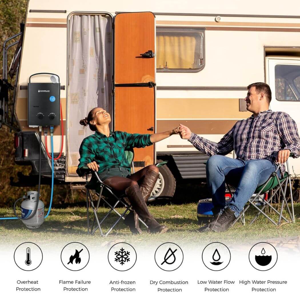 Camplux AY132B Portable Propane Water Heater | Backcountry Sportsman