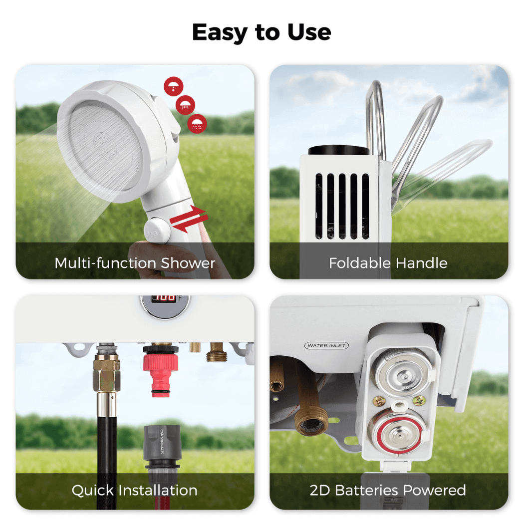 Camplux BW158 Camping Water Heater Propane | Backcountry Sportsman