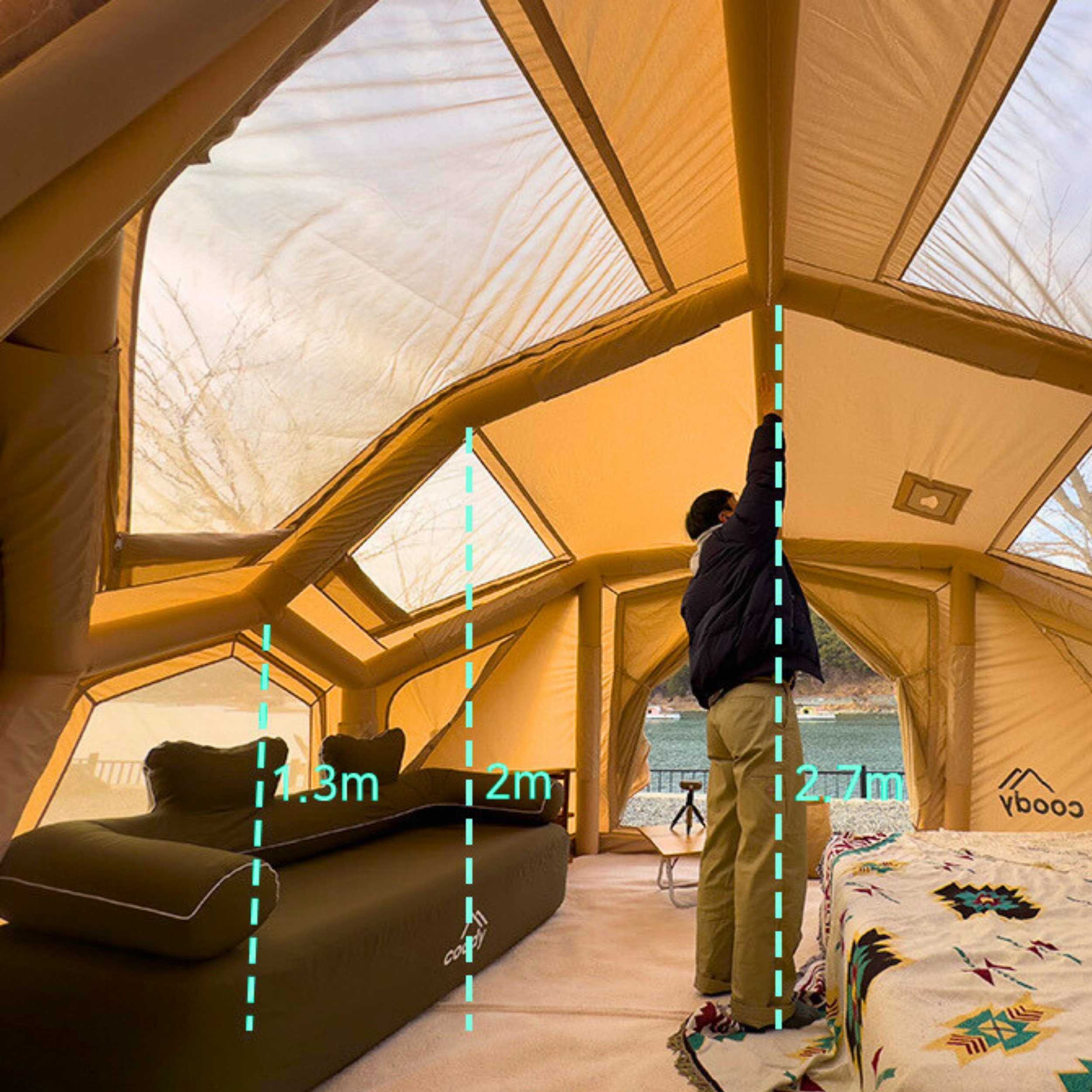 Coody | RBM Bestona Inflatable Tent for 2-4 Person (Beige) | Backcountry Sportsman