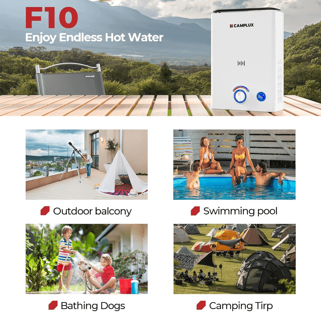 Camplux First F10 LPG Camping Water Heater | Backcountry Sportsman