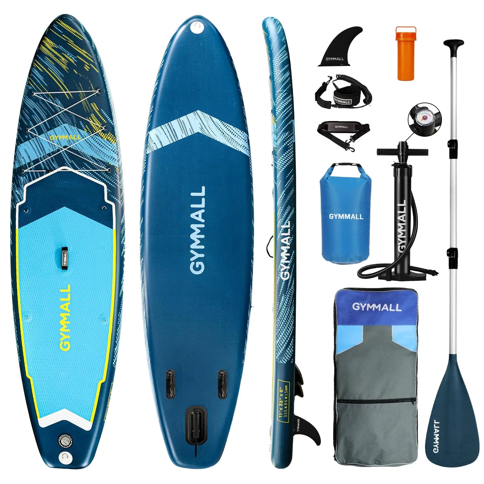 GYMMALL Paddle Board Inflatable Stand Up SUP Paddle Boards for Adults & Youths of All Skill Levels Wide & Non-Slip Deck Design Blow Up Paddleboards with Premium Accessories & Storage Bag | Backcountry Sportsman