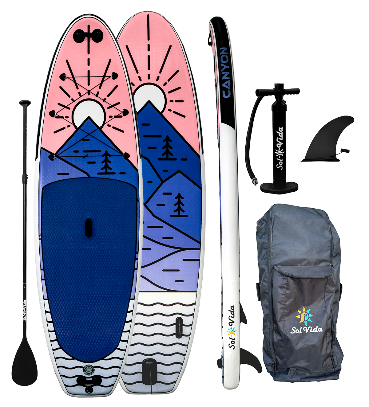 GrandSol Canyon Pack: 11' 4'' Inflatable Paddle Board + Paddle, Pump, Detachable Fin, & Carrying Case | Backcountry Sportsman