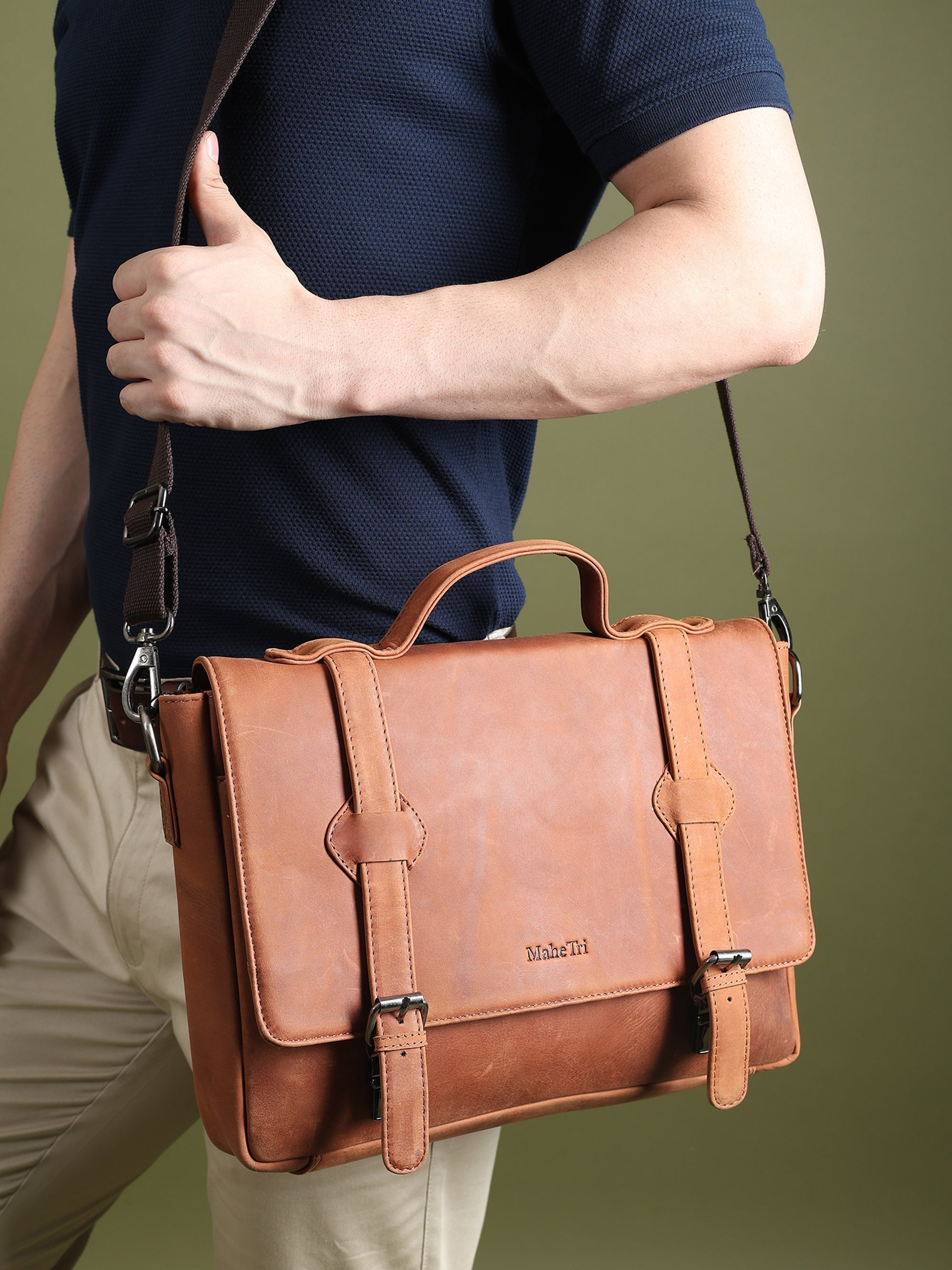 Falco Slim Leather Laptop Bag | Backcountry Sportsman