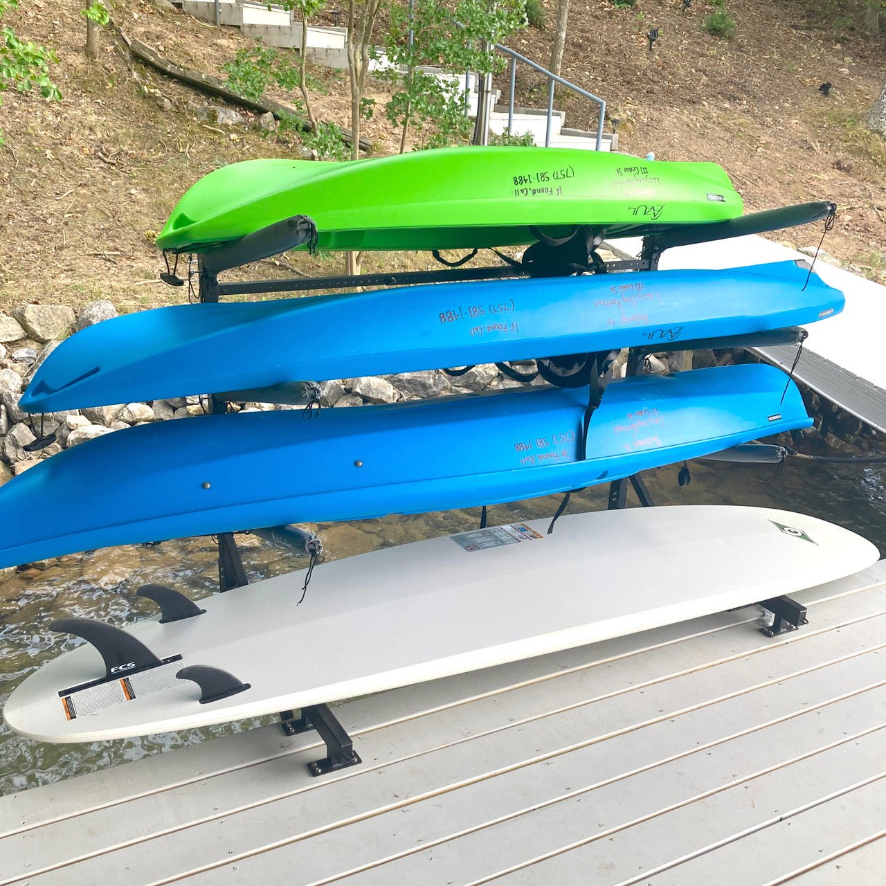 Chesapeake Kayak Storage | Adjustable Dock Rack | Over The Water | 4 Levels | Backcountry Sportsman