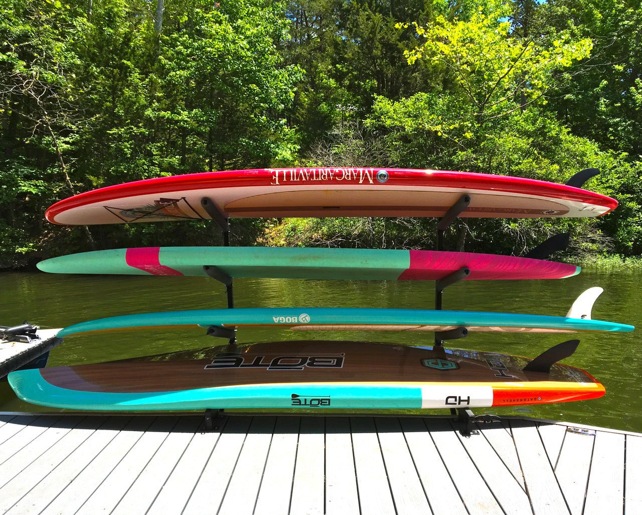 Broadwater Paddleboard Storage | Adjustable Dock Rack | Over The Water | 4 Levels | Backcountry Sportsman