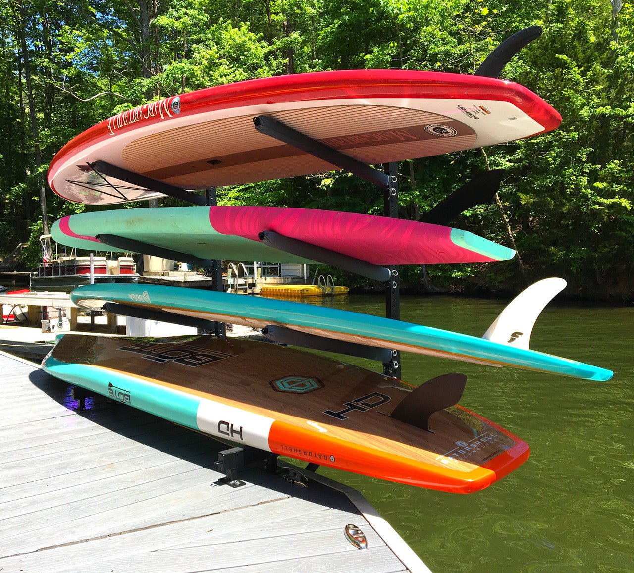 Broadwater Paddleboard Storage | Adjustable Dock Rack | Over The Water | 4 Levels | Backcountry Sportsman