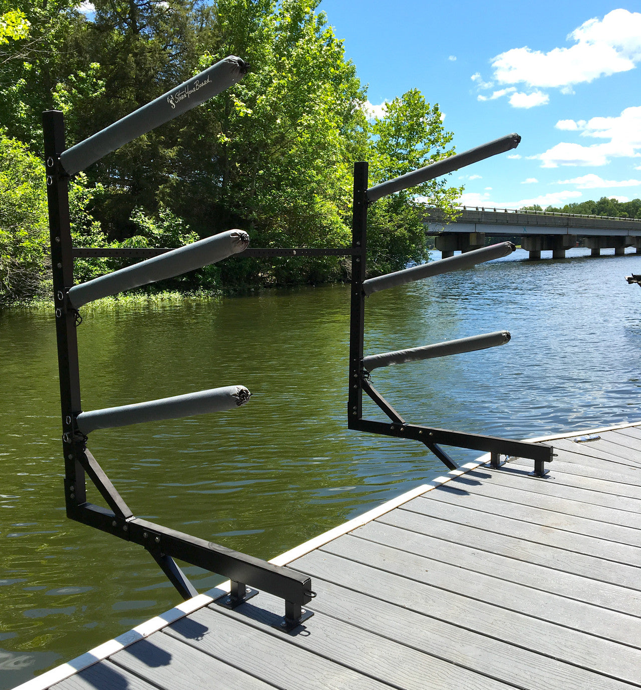 Broadwater Paddleboard Storage | Adjustable Dock Rack | Over The Water | 4 Levels | Backcountry Sportsman