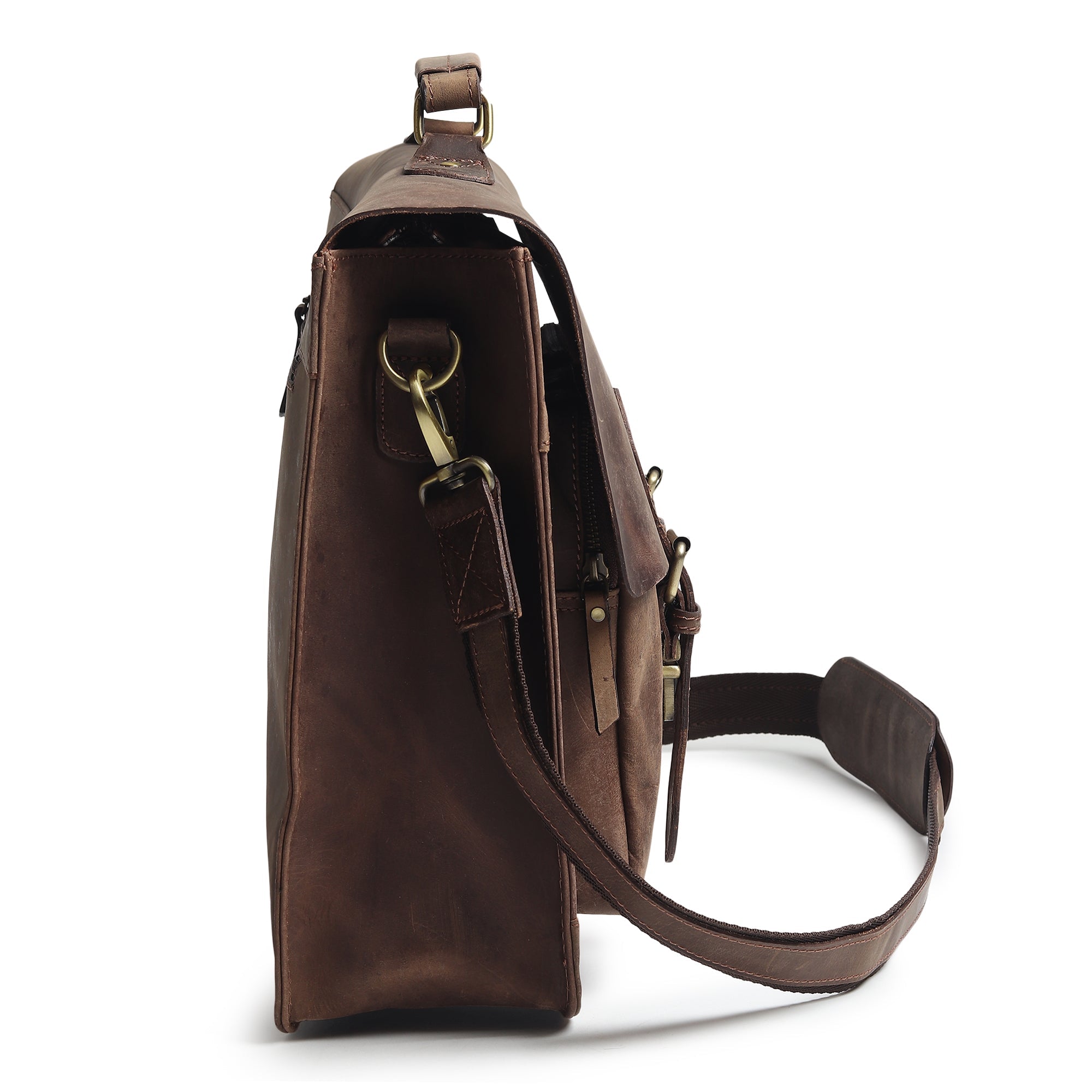 Buffalo Leather Messenger Bag