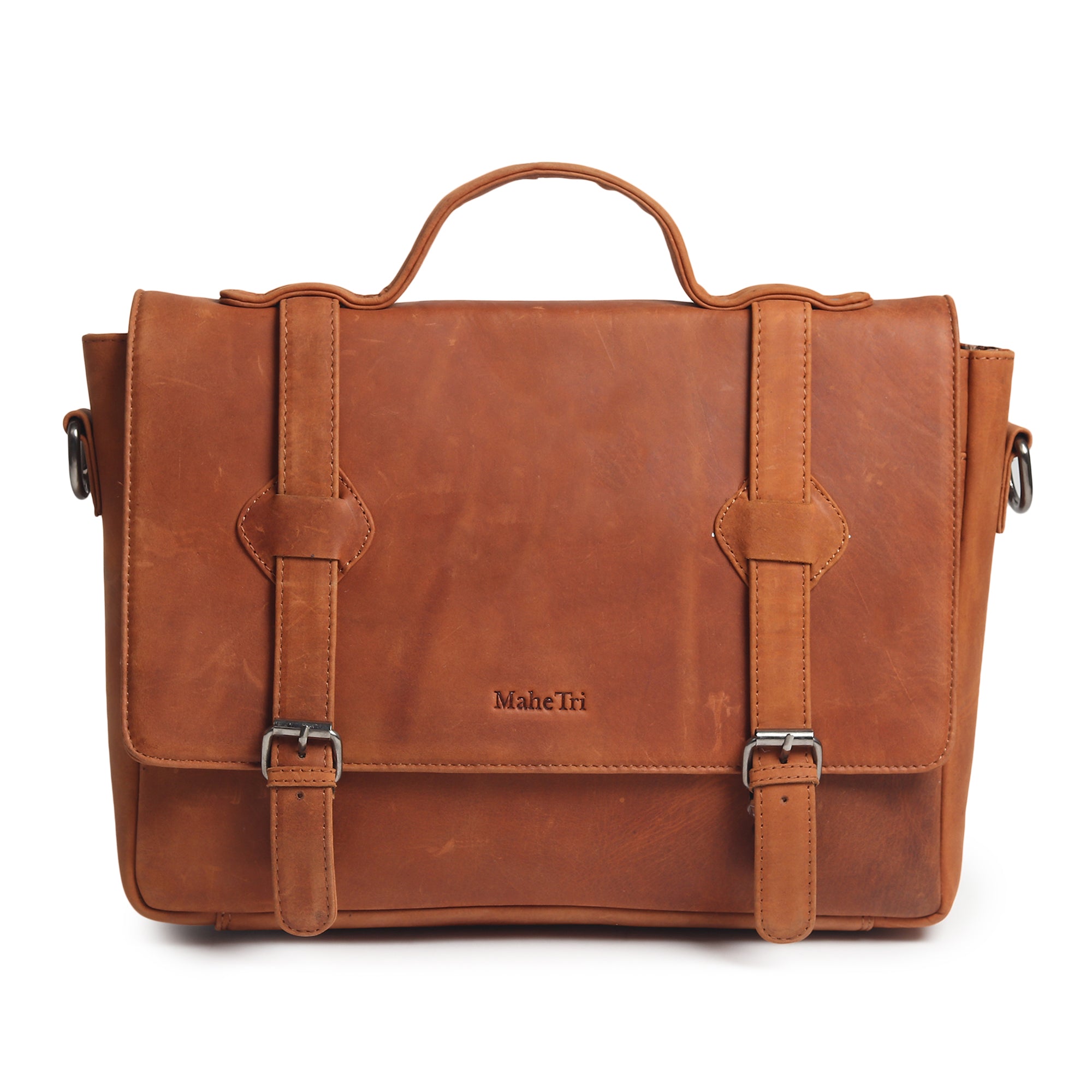 Falco Slim Leather Laptop Bag