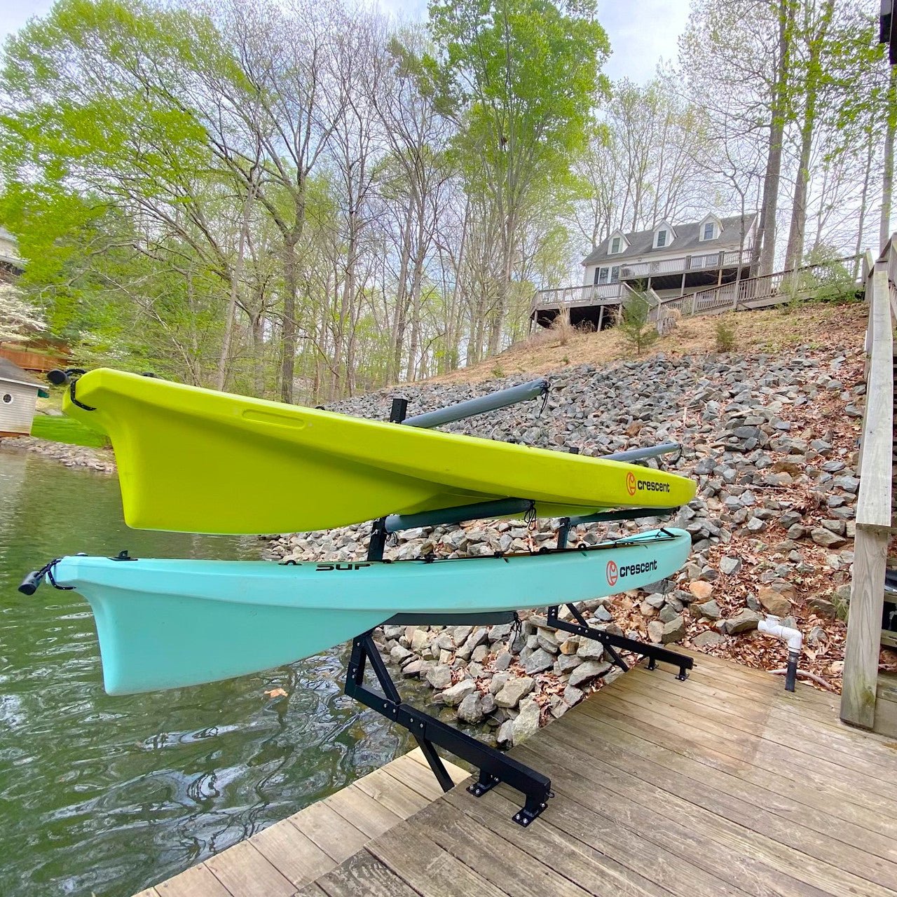 Broadwater Paddleboard Storage | Adjustable Dock Rack | Over The Water | 4 Levels | Backcountry Sportsman