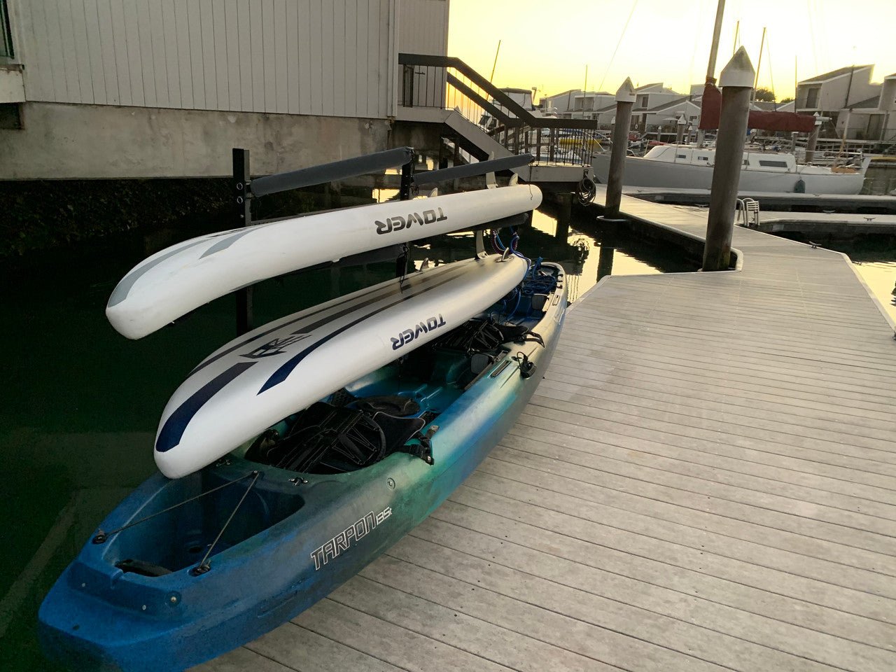 Broadwater Paddleboard Storage | Adjustable Dock Rack | Over The Water | 4 Levels | Backcountry Sportsman