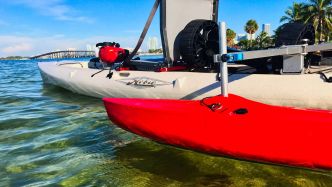 Kayak Stabilizer Float Package - Yellow Floats - 45" Universal Receiver
