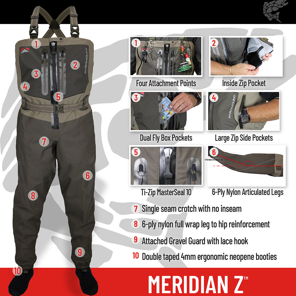 MERIDIAN Z Zippered Chest Wader | Backcountry Sportsman