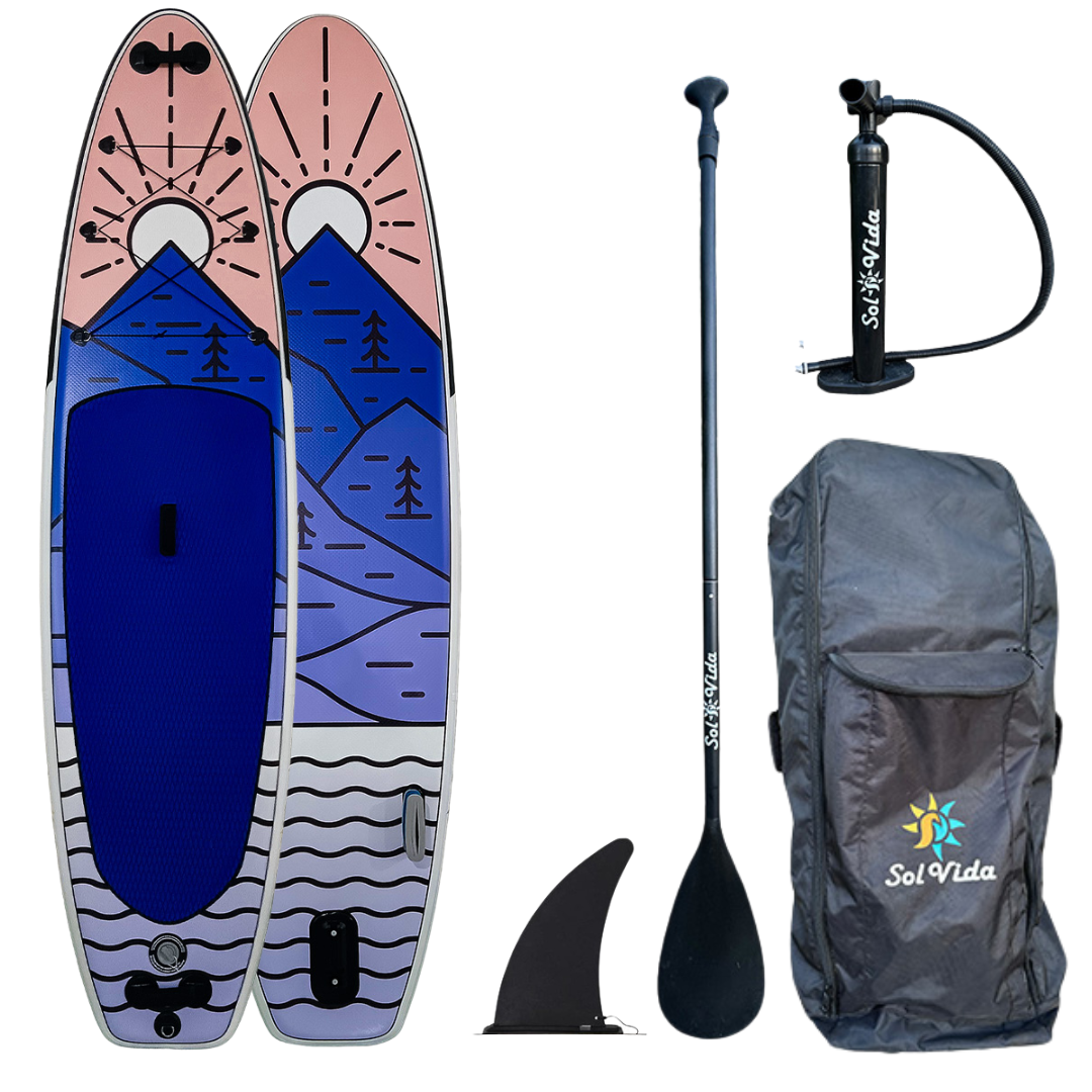 VidaGlide Canyon Pack: 10' 6'' Inflatable Paddle Board + Paddle, Pump, Detachable Fin, & Carrying Case | Backcountry Sportsman