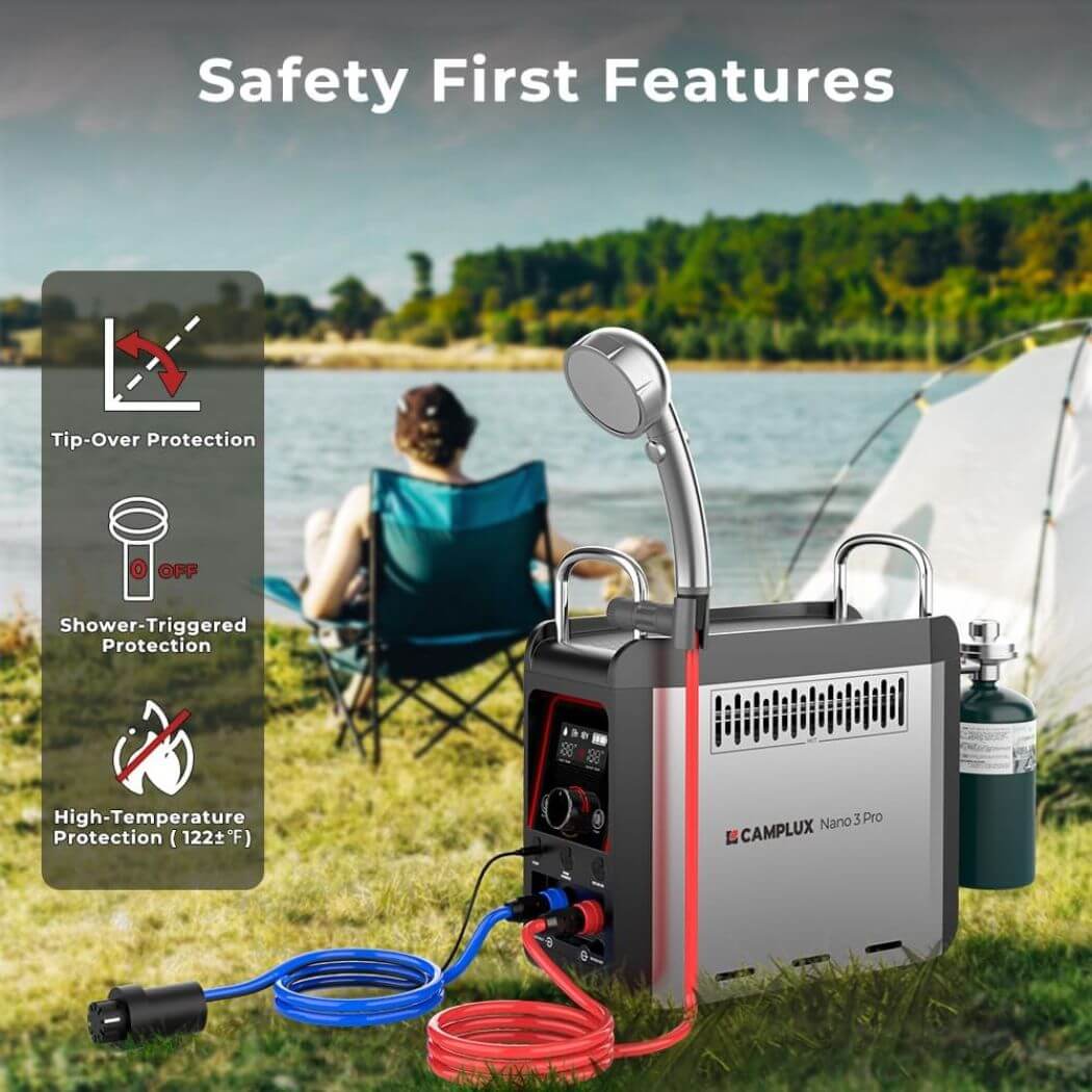 Camplux Nano 3 Pro Portable Propane Hot Water System | Backcountry Sportsman