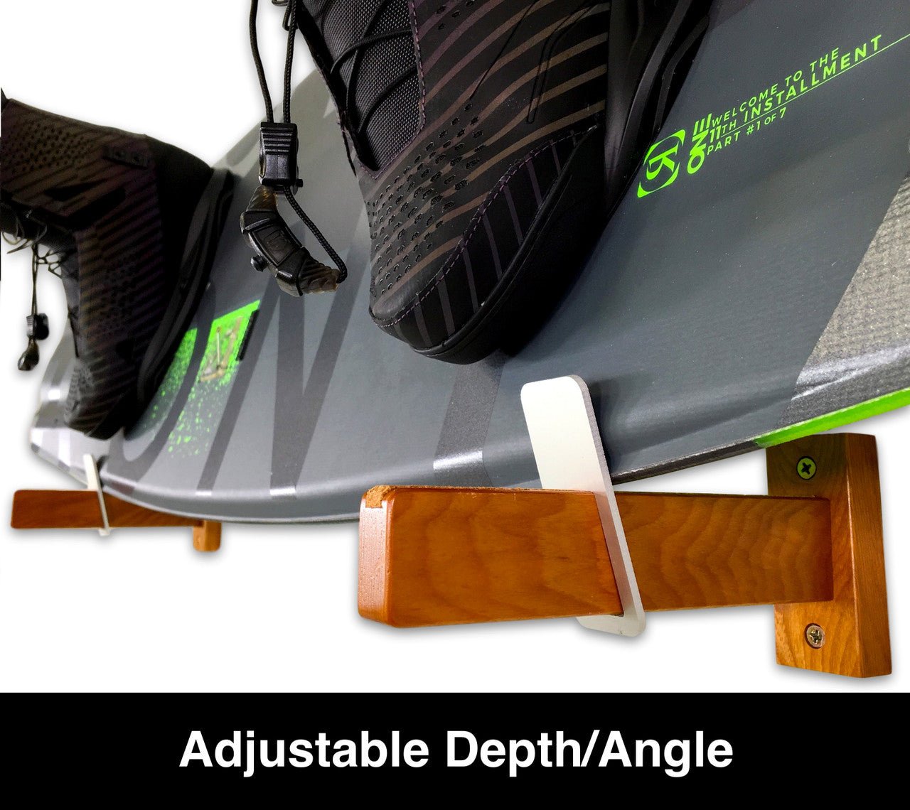 Solid Oak Wakeboard Display | Minimalist Wood Rack | Holds 20 lbs | Backcountry Sportsman