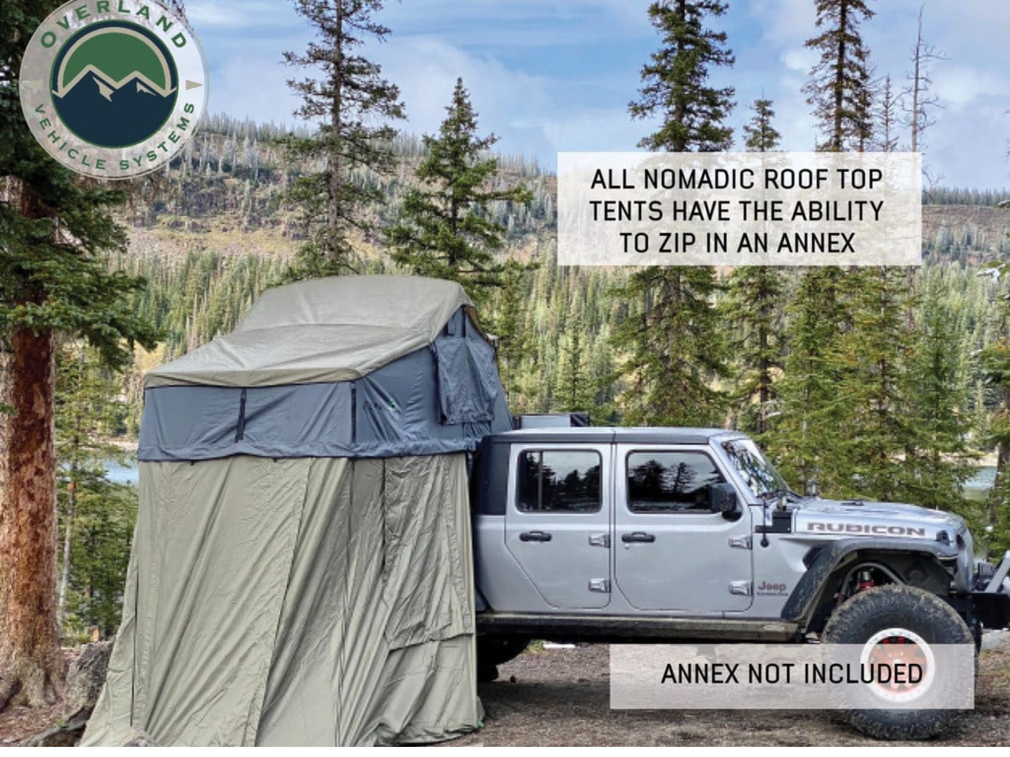 Overland Vehicle Systems Nomadic 4 Roof Top Tent - 4 Person