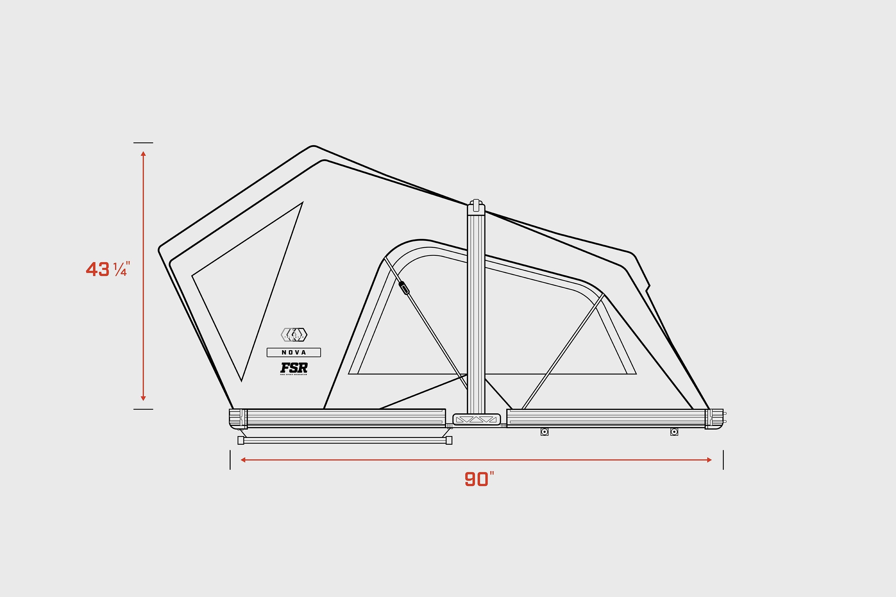 Nova King - Hybrid Foldout Rooftop Tent | Backcountry Sportsman