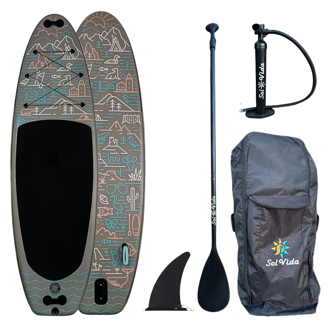 GrandSol Oasis Pack: 11' 4'' Inflatable Paddle Board + Paddle, Pump, Detachable Fin, & Carrying Case | Backcountry Sportsman