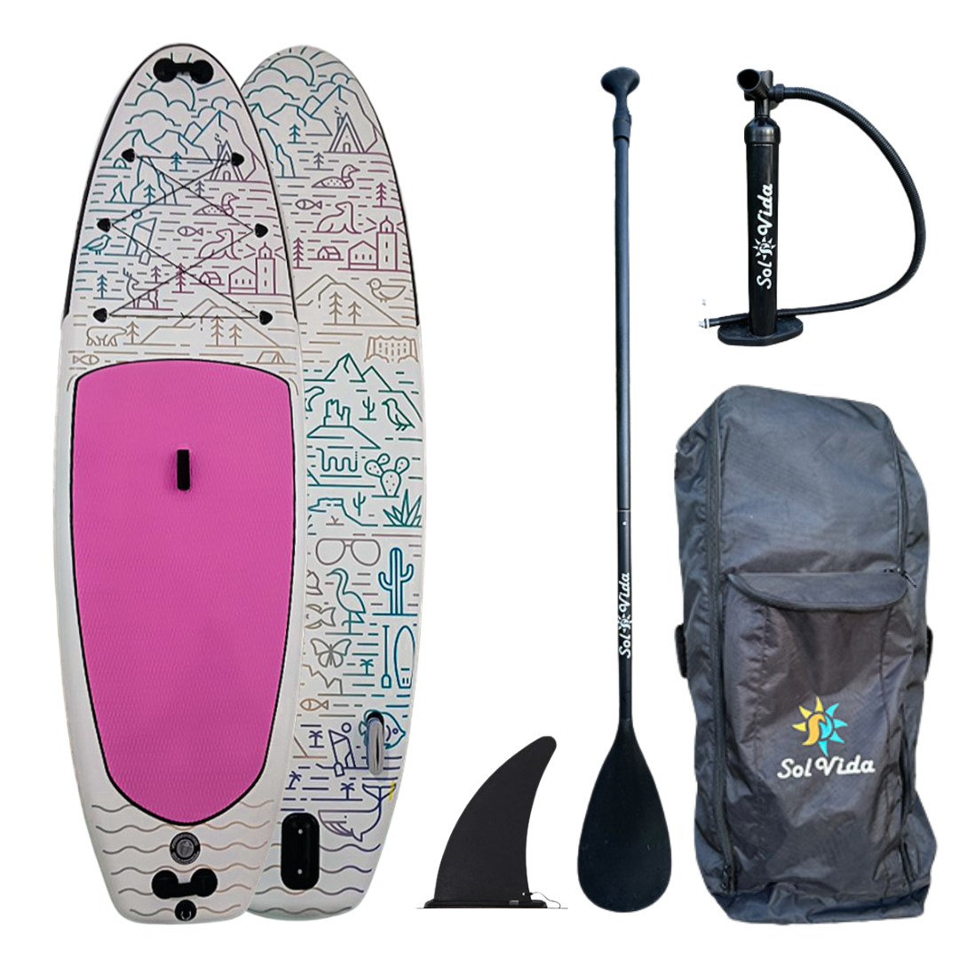 GrandSol Oasis Pack: 11' 4'' Inflatable Paddle Board + Paddle, Pump, Detachable Fin, & Carrying Case | Backcountry Sportsman