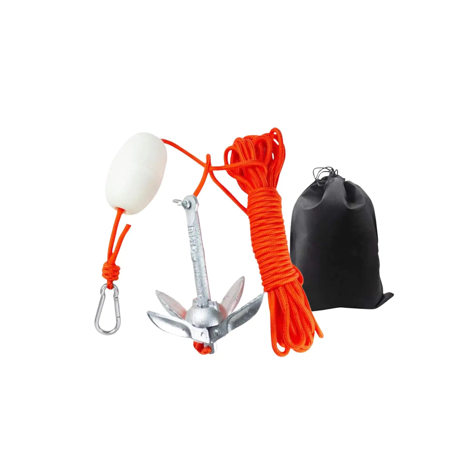 Thorkok Kayak Kayak Anchor Kit 1.5lb Small Boat Anchor for Canoe Paddle Board Jet Ski PWC with 32.8 ft Anchor Tow Rope Carrying Bag