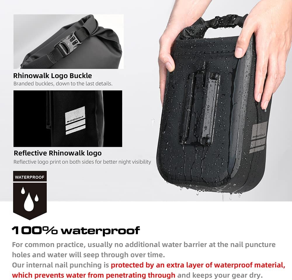 Rhinowalk Waterproof Quick Release Fork Bag-RK406 6L,Pannier Bag, Saddle Bag, Shoulder Bag | Backcountry Sportsman
