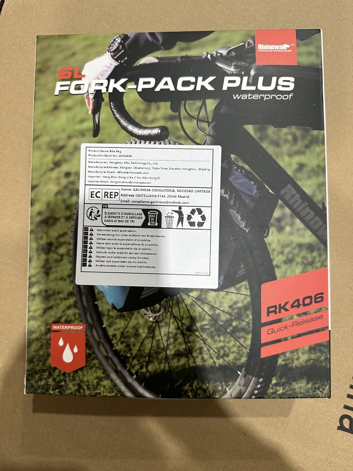 Rhinowalk Waterproof Quick Release Fork Bag-RK406 6L,Pannier Bag, Saddle Bag, Shoulder Bag | Backcountry Sportsman