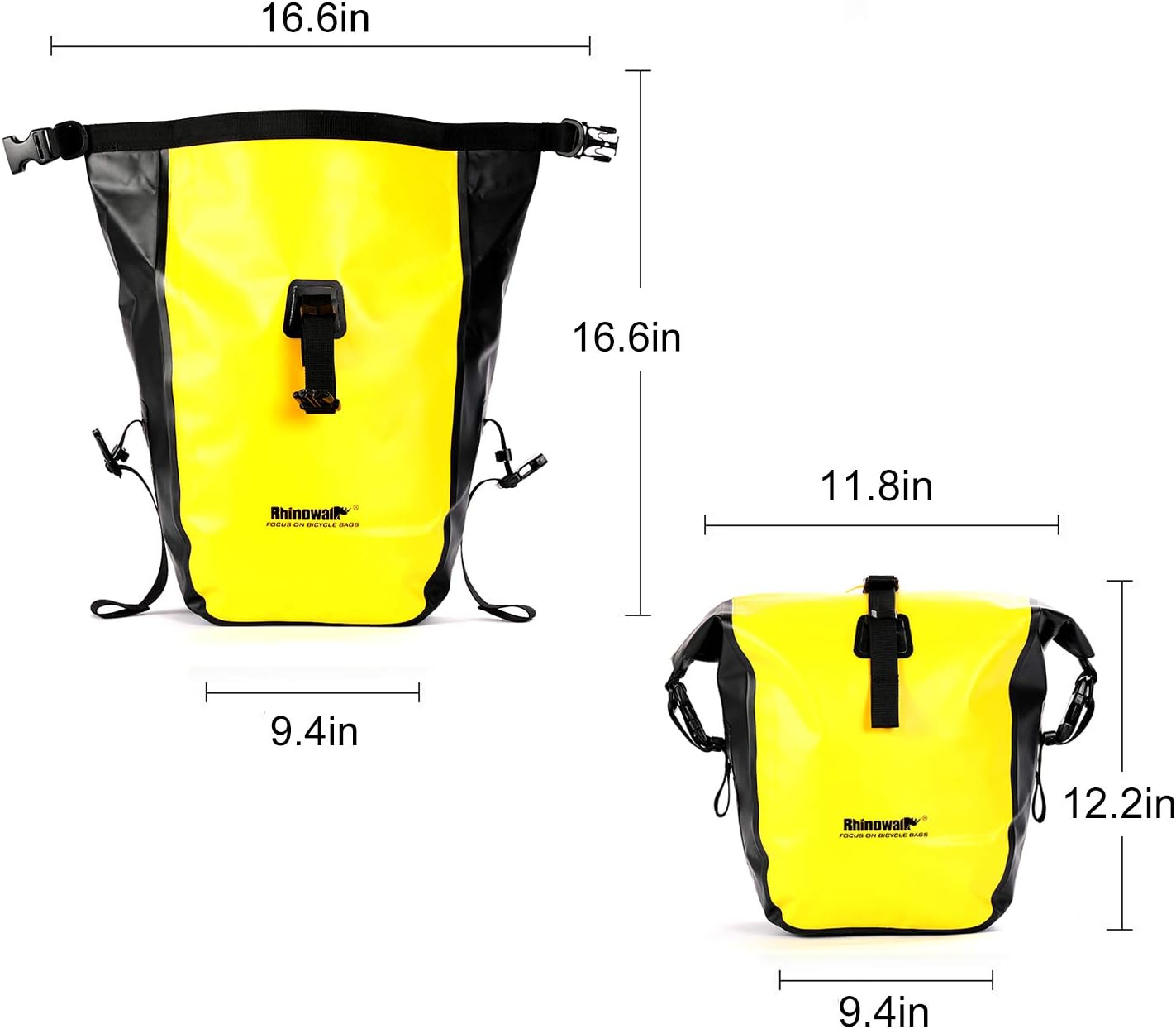 Rhinowalk Waterproof Bike Pannier Bag for Bicycle Cargo Rack Saddle Bag Shoulder Bag Laptop Pannier Rack-RK19663 20L | Backcountry Sportsman
