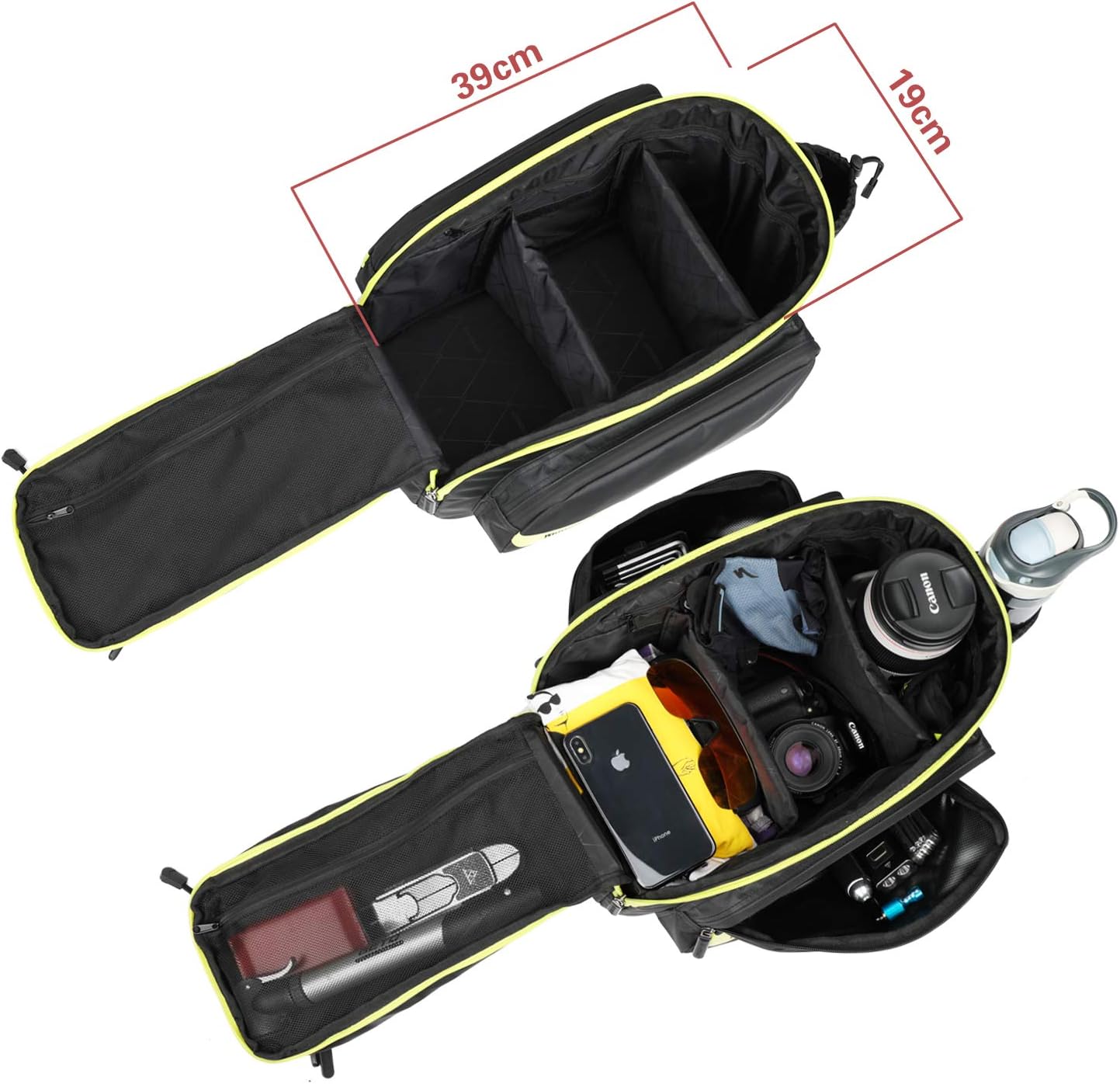 Rhinowalk Trunk Bag Bike Pannier Bag 17L for Bicycle Cargo Rack Saddle Bag Shoulder Bag Laptop Pannier Rack RK19666 17L | Backcountry Sportsman