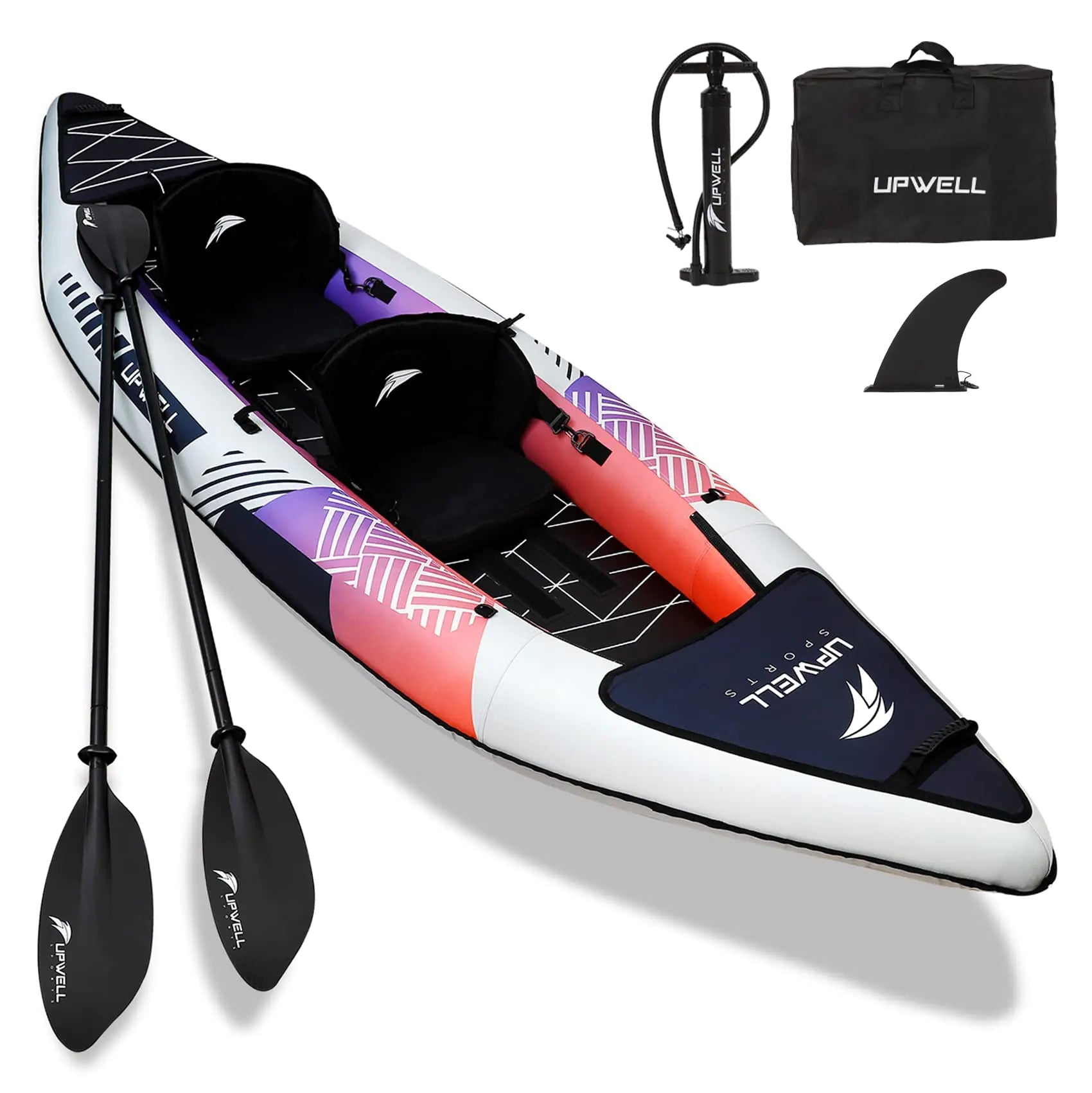 11 Inflatable Kayak with Drop Stitch Floor 1 Person 2 Person Adult Blow up Kayaks Foldable Boat Canoe Modern Grey | Backcountry Sportsman