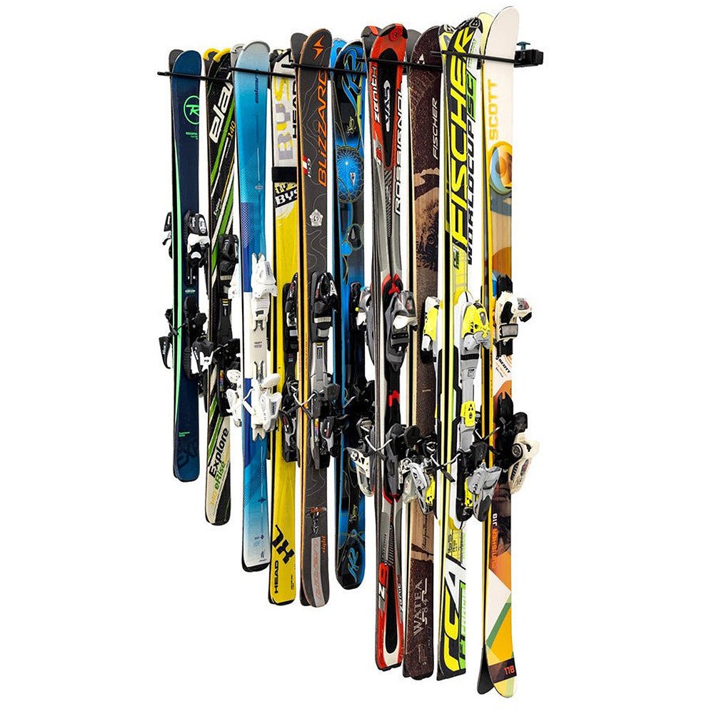 Solitude Ski Rack | Adjustable Wall Storage System | Holds 10 Pairs of Skis | Backcountry Sportsman