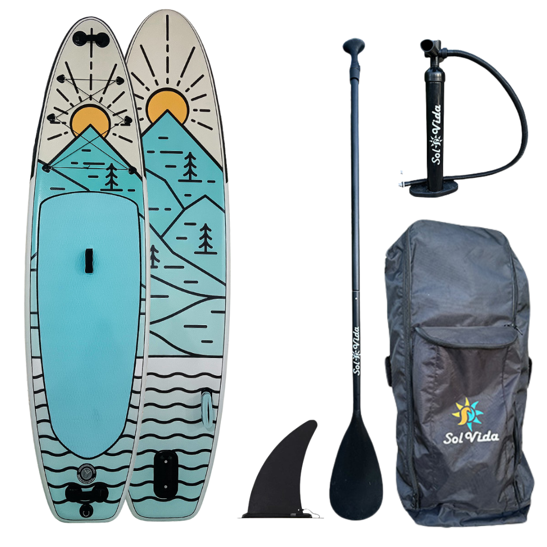 VidaGlide Canyon Pack: 10' 6'' Inflatable Paddle Board + Paddle, Pump, Detachable Fin, & Carrying Case | Backcountry Sportsman