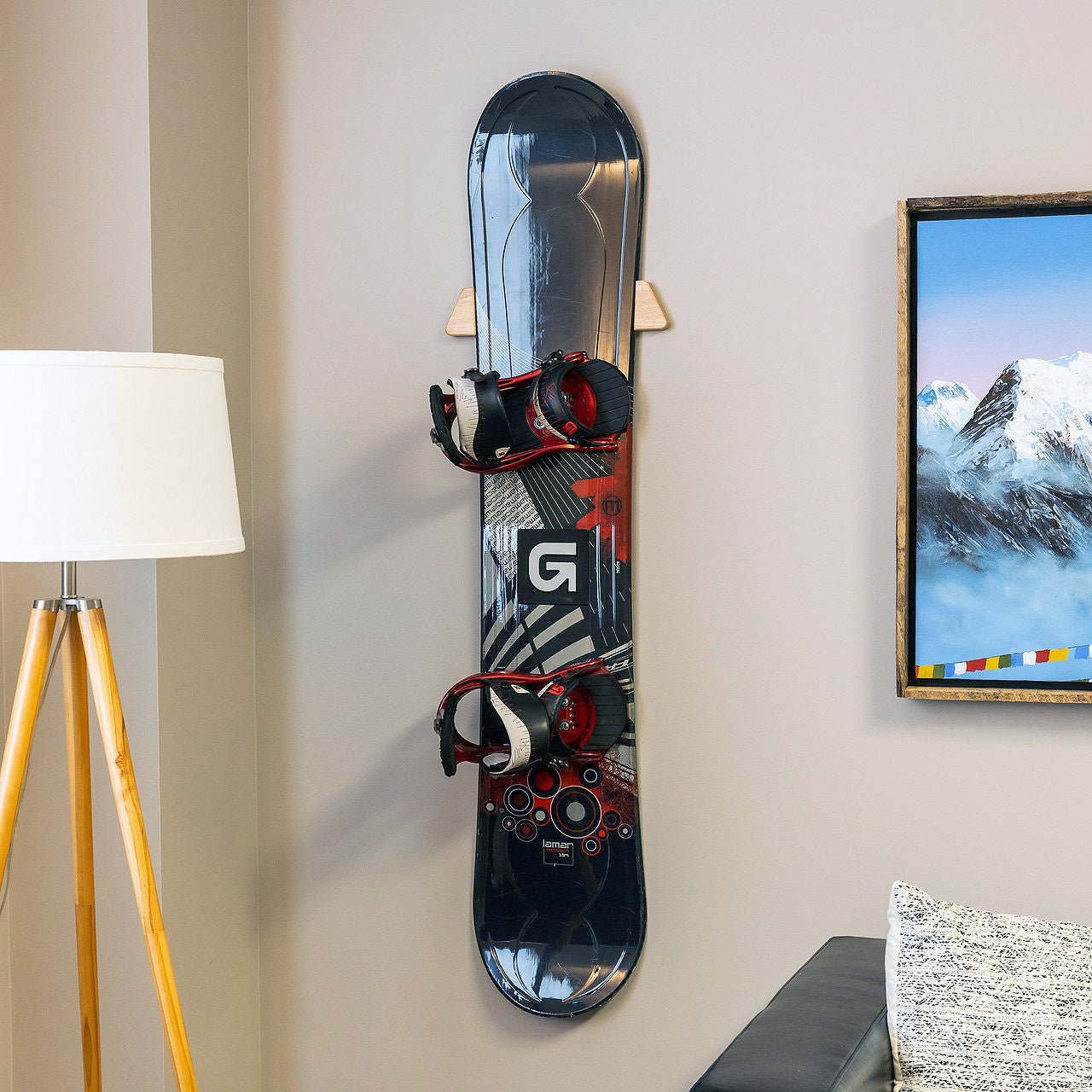 Taos Snowboard Storage | Minimalist Wood Display Rack | Backcountry Sportsman