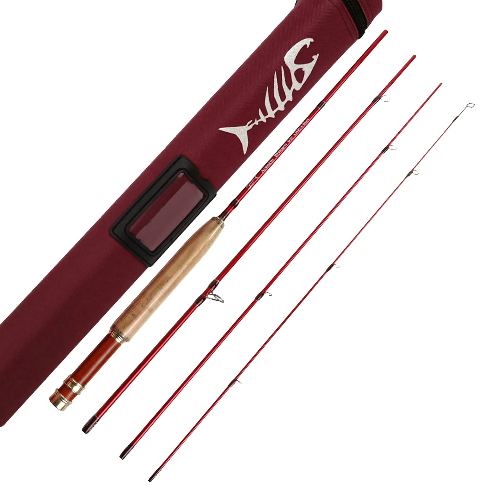 Aventik Whisperer Fly Fishing Rod 4 Pieces 6FT 0/1/2/3wt 7FT 3/4wt 24T Corbon Fiber Fast Action Super Compact Freshwater Ultra Light Fly Rod with Cordura Rod Tube (76 LW3/4) | Backcountry Sportsman