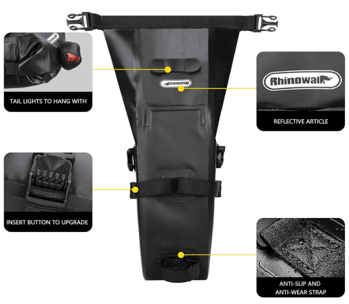 Rhinowalk 2.5/4L storage Waterproof Bike Saddle Seat Bag | Backcountry Sportsman