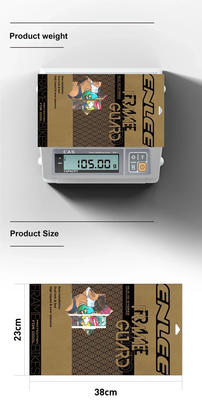 Enlee 3D Bicycle Sticker MtTB PVC Anti-Scratch Waterproof No Yellowing Protective Film Bicycle Frame Protector Accessories TM01 | Backcountry Sportsman