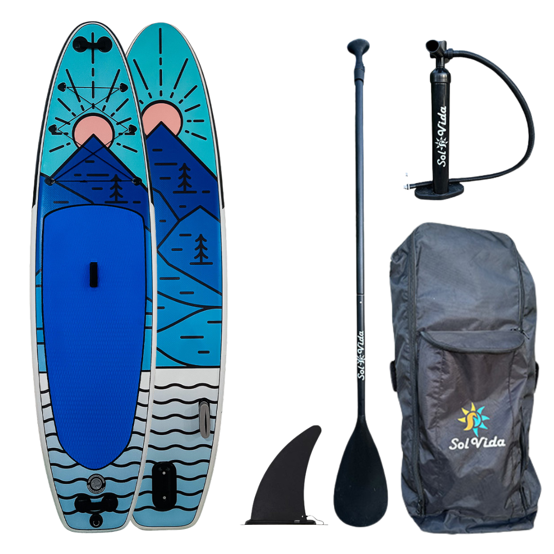 VidaGlide Canyon Pack: 10' 6'' Inflatable Paddle Board + Paddle, Pump, Detachable Fin, & Carrying Case | Backcountry Sportsman