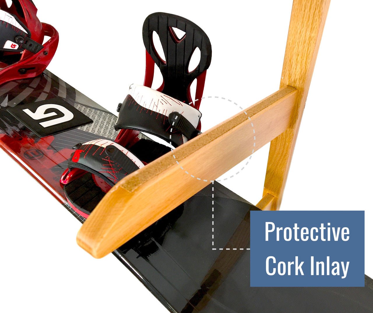 TidyTimber Snowboard Storage Wood Rack | Holds 3 Snowboards | Backcountry Sportsman