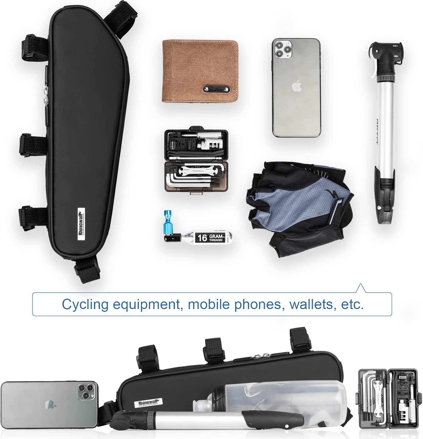 Rhinowalk Bike Frame Bag - Triangle Front Bag Under Top Tube Storage X21656 | Backcountry Sportsman