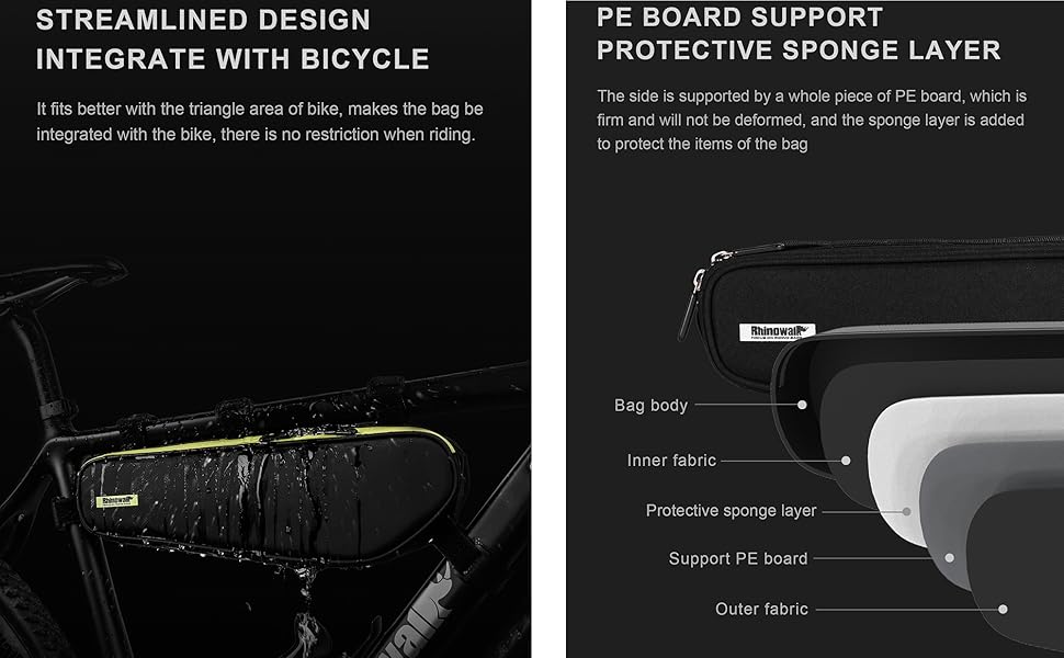 Rhinowalk Bike Frame Bag - Triangle Front Bag Under Top Tube Storage X21656 | Backcountry Sportsman