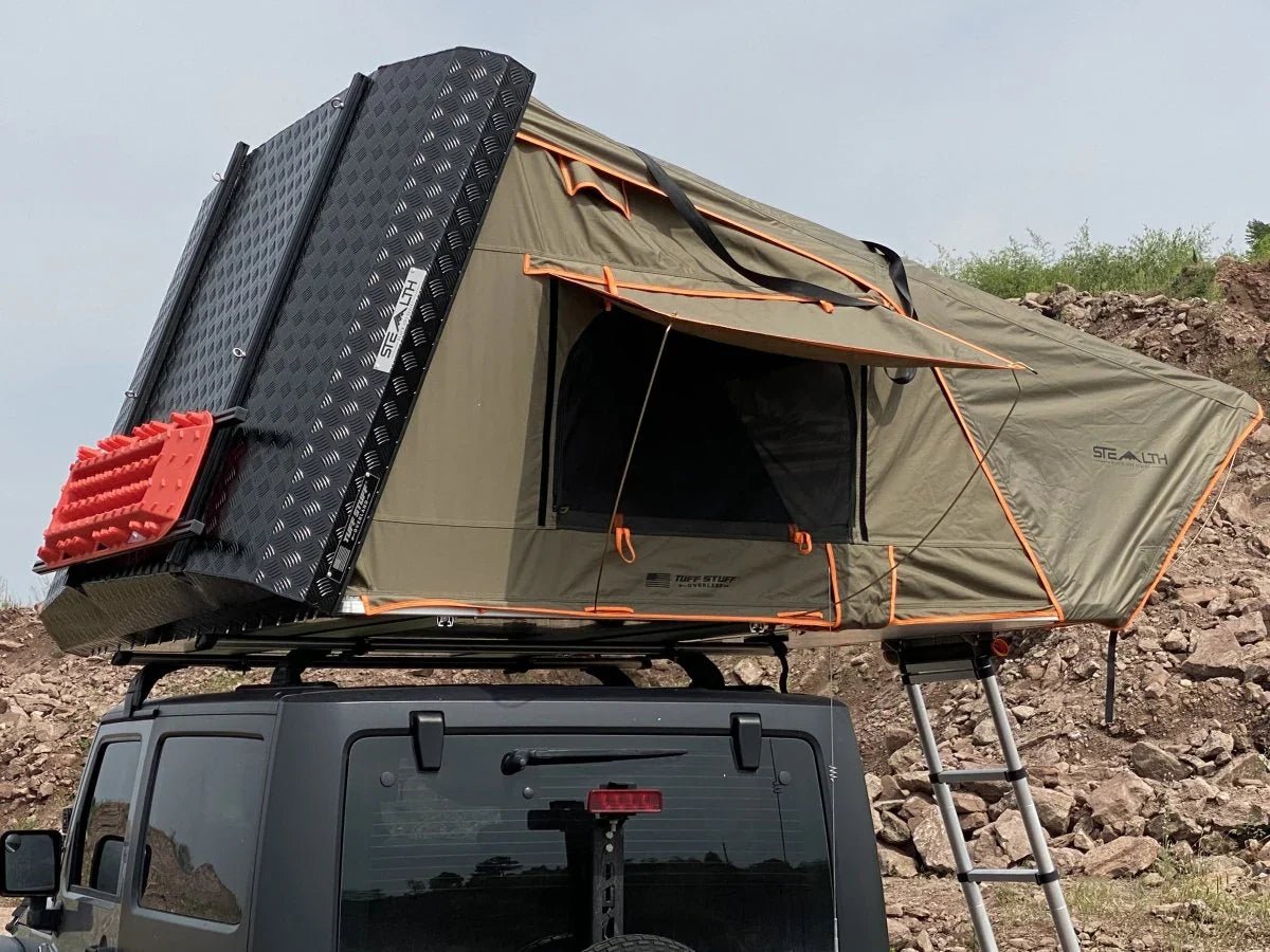 Stealth Hardshell Rooftop Tent – Aluminum – 3 Person – Black – Low-Profile Overland Tent | Backcountry Sportsman