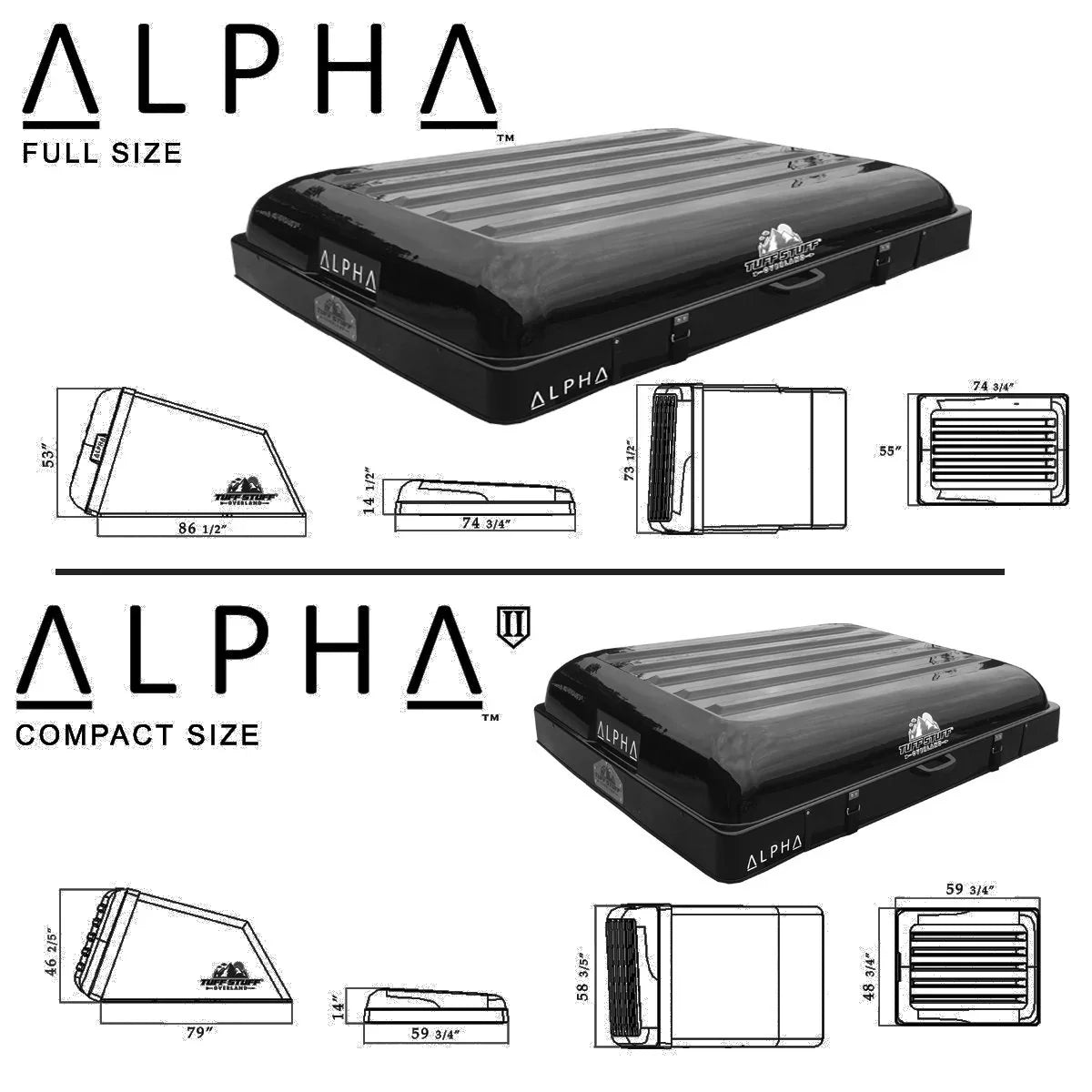 Alpha Hardshell Rooftop Tent – ABS – 2–3 Person – Black – All-Season Overland Shelter | Backcountry Sportsman