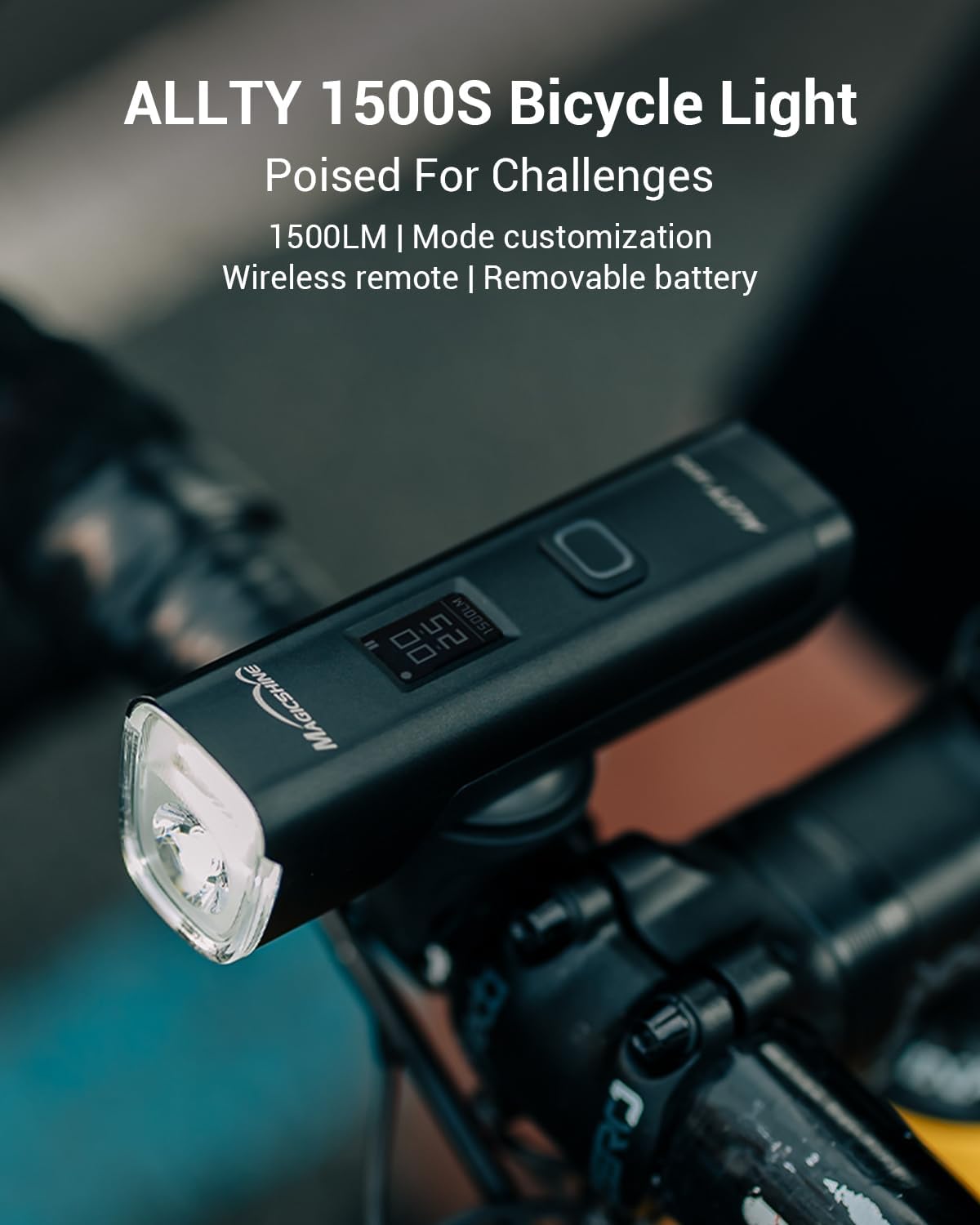 Magicshine ALLTY 1500S Bike Lights for Night Riding, Battery Replaceable | USB-C Rechargeable | Wireless &APP Control Compatible with Garmin/GoPro Mount for Road, MTB, Commuter Rider | Backcountry Sportsman