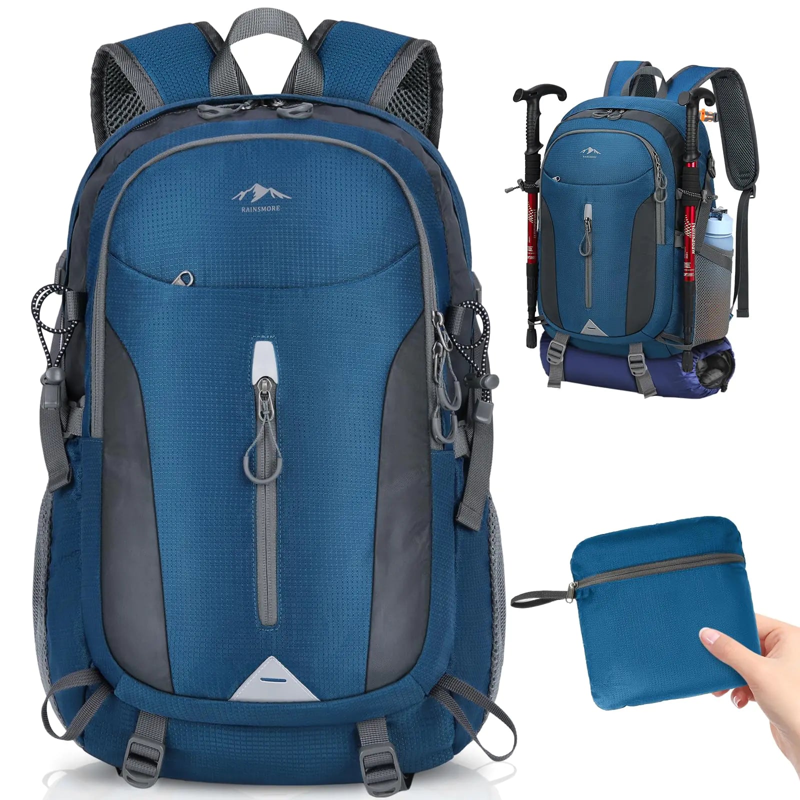 RAINSMORE Hiking Backpack 40L Lightweight Backpack Packable Backpack Water Resistant Hiking Daypacks Hiking Bag Men Women for Camping Climbing Travel Sport | Backcountry Sportsman
