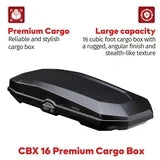 YAKIMA CBX 16 Roof Top Cargo Carrier Box, Fits StreamLine Crossbar, Black | Backcountry Sportsman