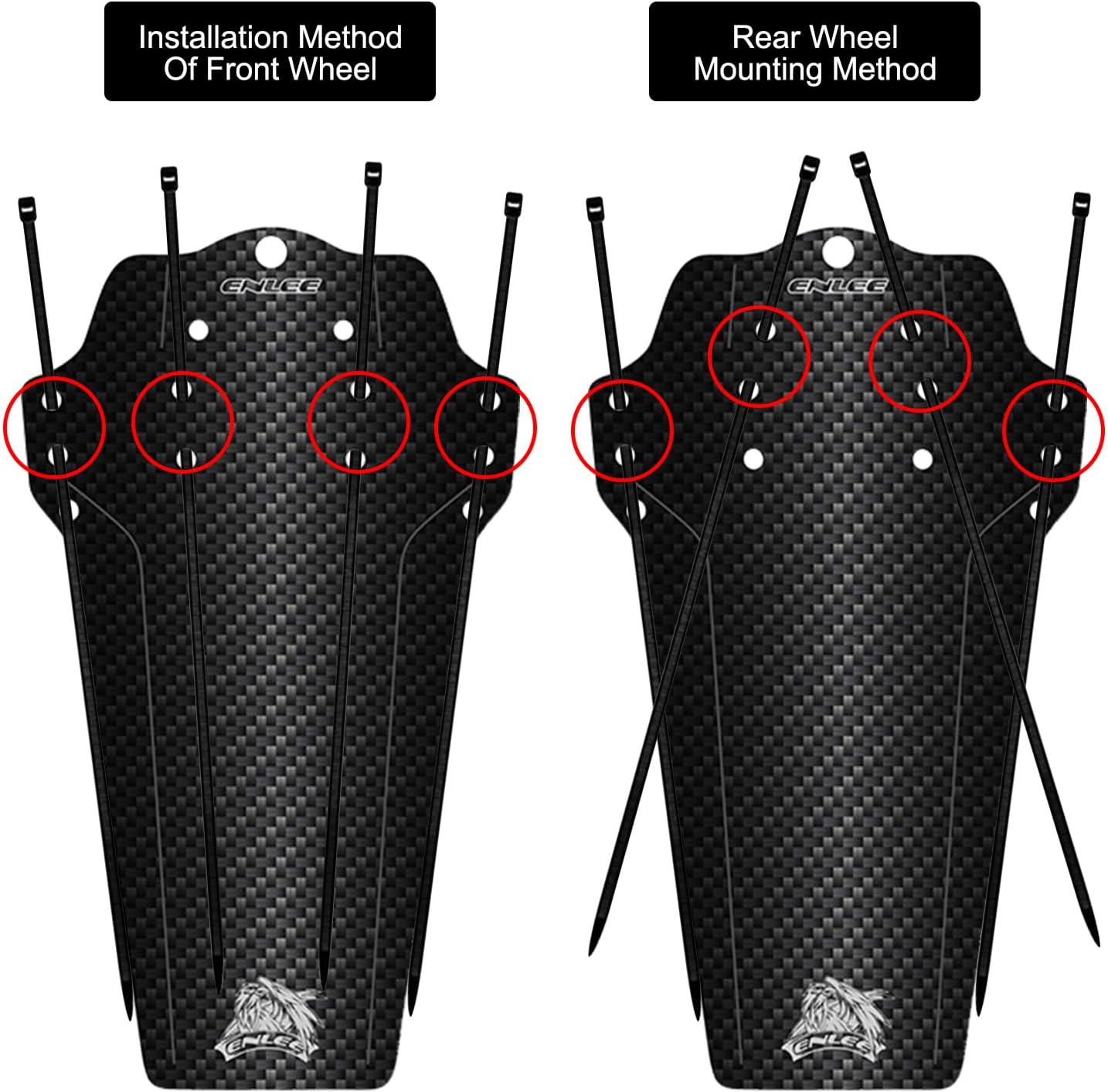 ENLEE 1PC Mountain Bike Fender - Lightweight Flexible MTB Mud Guard, Waterproof Heat-Resistant Bicycle Fenders, Universal Front and Rear 26", 27.5", 29" Plus Size and Fat Bike Wheel Sizes | Backcountry Sportsman