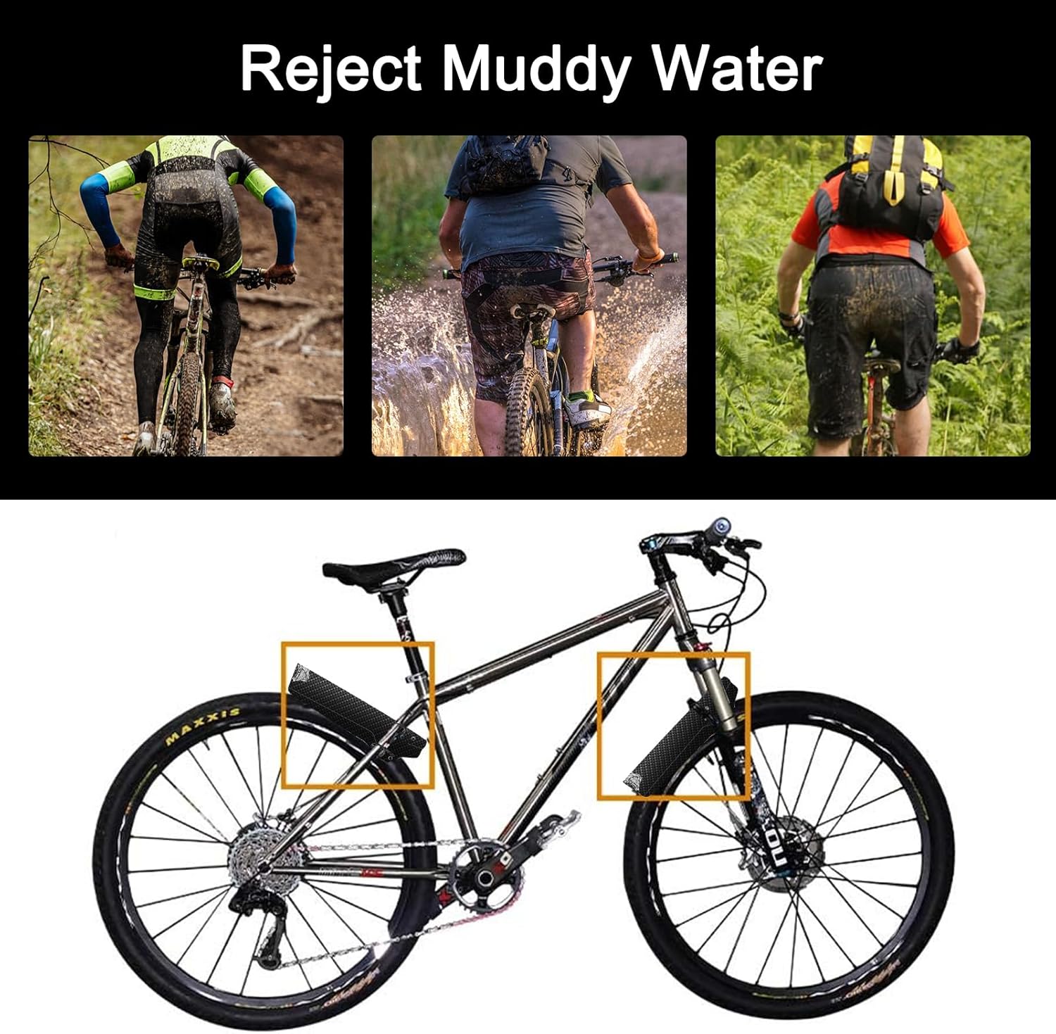 ENLEE 1PC Mountain Bike Fender - Lightweight Flexible MTB Mud Guard, Waterproof Heat-Resistant Bicycle Fenders, Universal Front and Rear 26", 27.5", 29" Plus Size and Fat Bike Wheel Sizes | Backcountry Sportsman