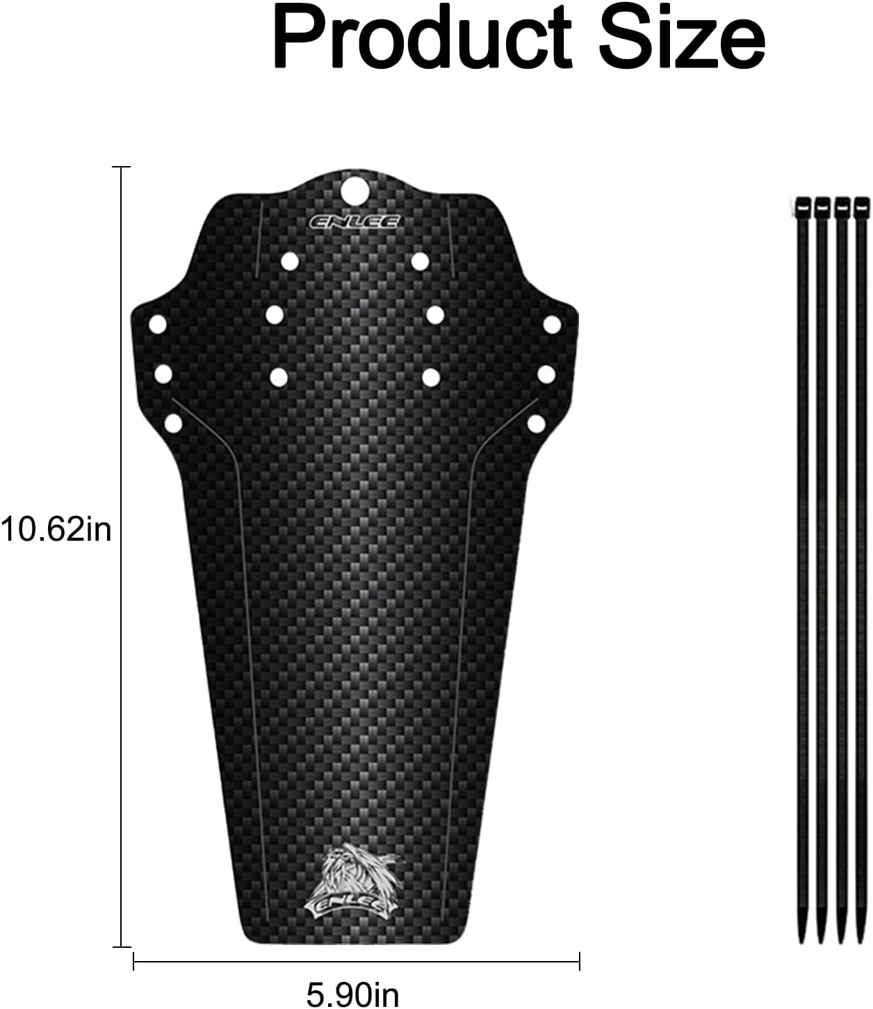 ENLEE 1PC Mountain Bike Fender - Lightweight Flexible MTB Mud Guard, Waterproof Heat-Resistant Bicycle Fenders, Universal Front and Rear 26", 27.5", 29" Plus Size and Fat Bike Wheel Sizes | Backcountry Sportsman